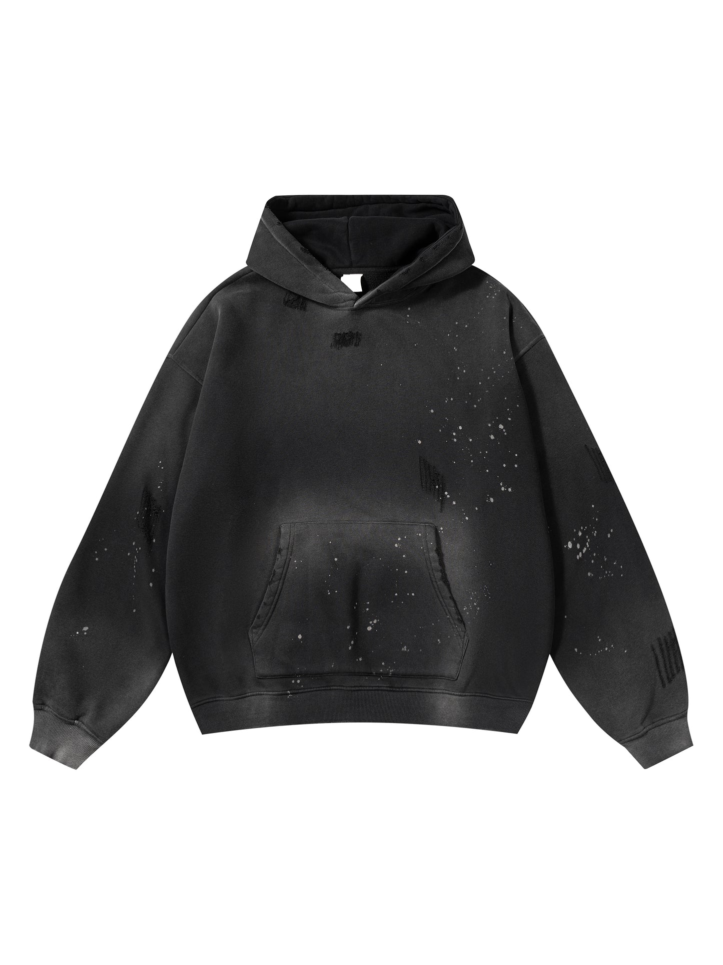 Vintage Washed Frayed Fleece Hoodie @sifyoucare