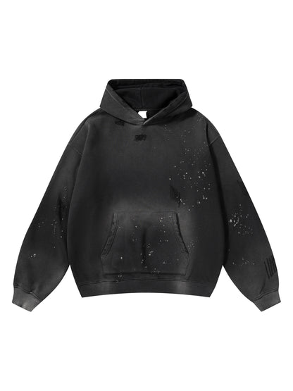 Vintage Washed Frayed Fleece Hoodie @sifyoucare