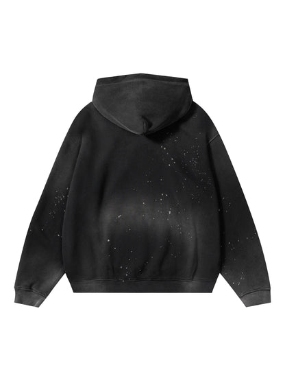 Vintage Washed Frayed Fleece Hoodie @sifyoucare